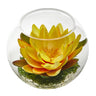 8” Lotus Artificial Arrangement in Glass Vase