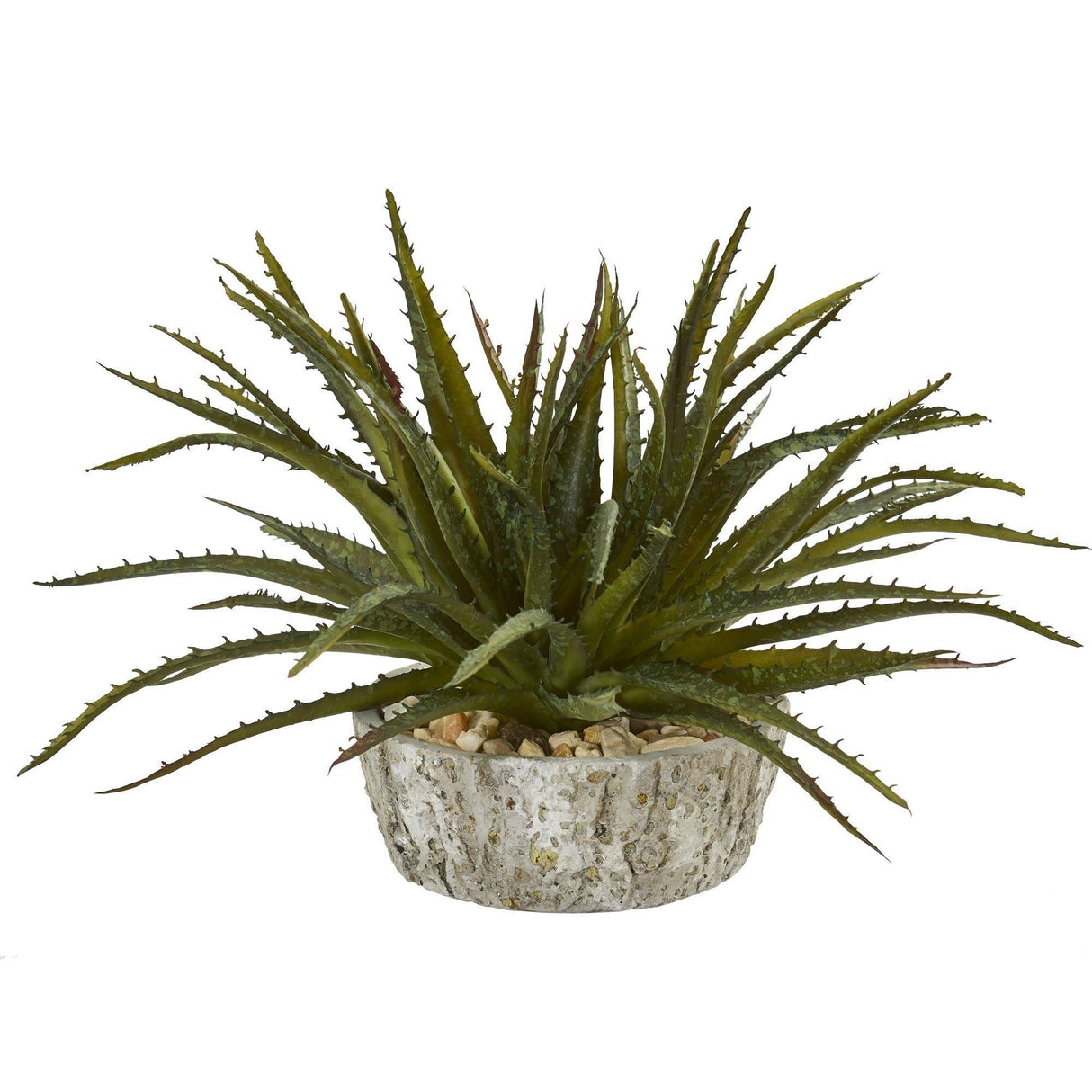 9” Aloe Succulent Artificial Plant in Weathered Oak Planter