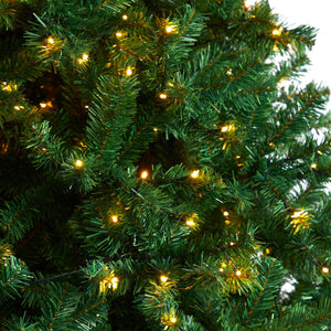 9' Northern Tip Artificial Christmas Tree with 650 Clear LED Lights and 1860 Bendable Branches