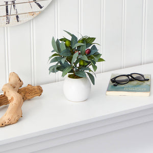 9” Olive Artificial Plant in Decorative Planter