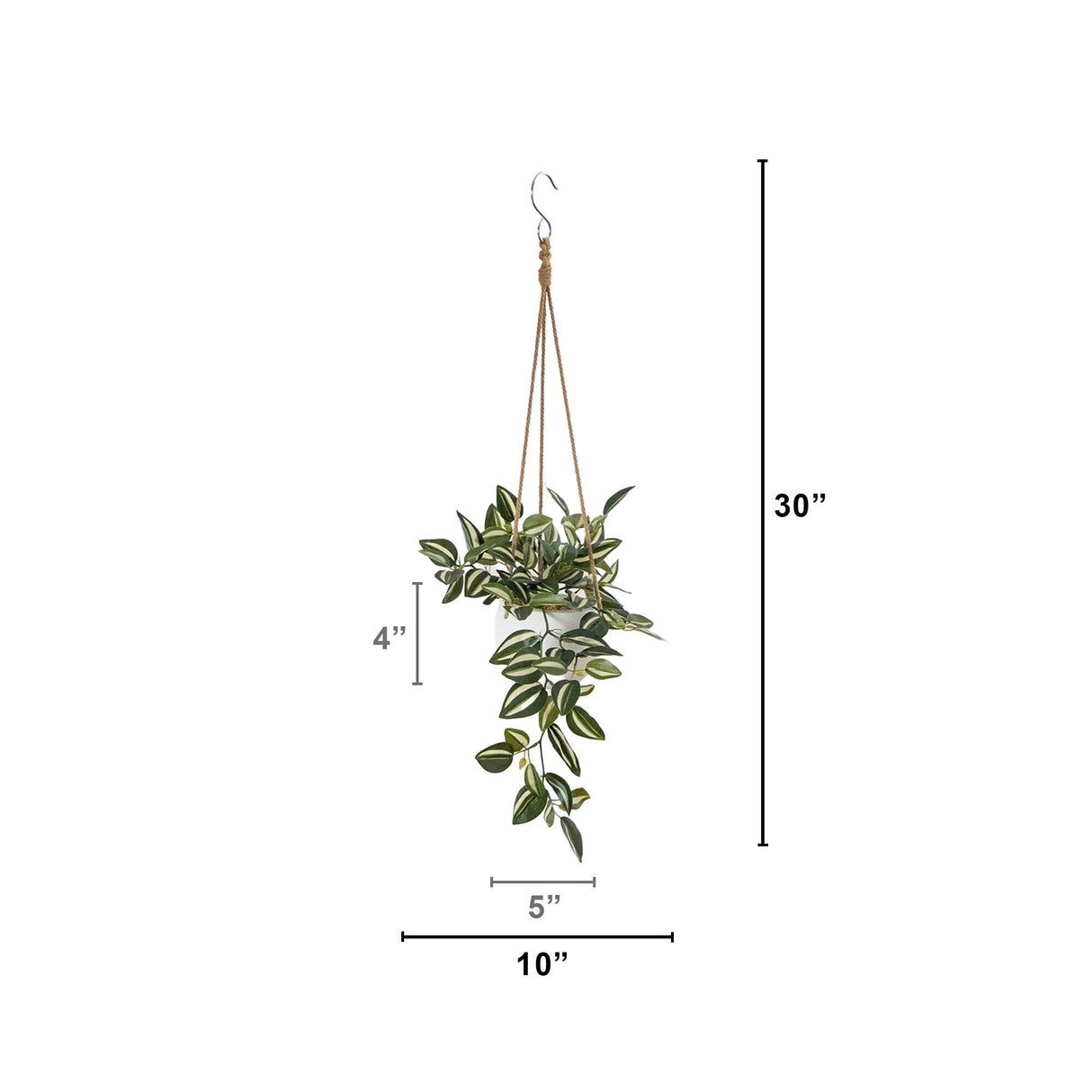 Artificial Wandering Jew & String of Hearts Hanging Plant - Set of 2
