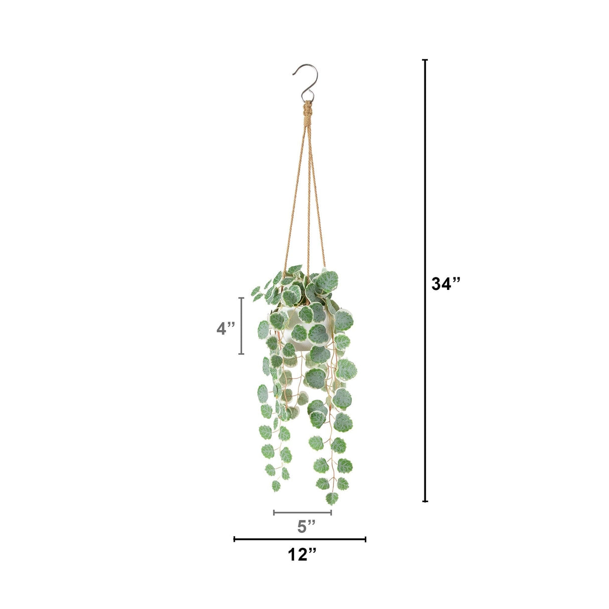 Artificial Wandering Jew & String of Hearts Hanging Plant - Set of 2