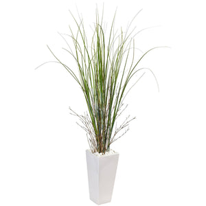 Bamboo Grass in White Tower Ceramic