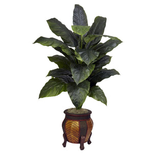 Giant Spathyfillum w/Decorative Vase Silk Plant