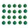 Holiday Christmas 20 Count 3” Shatterproof Ornament Set with Re-Useable Storage Container