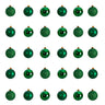 Holiday Christmas 30 Count 2.5” Shatterproof Ornament Set with Re-Useable Storage Container