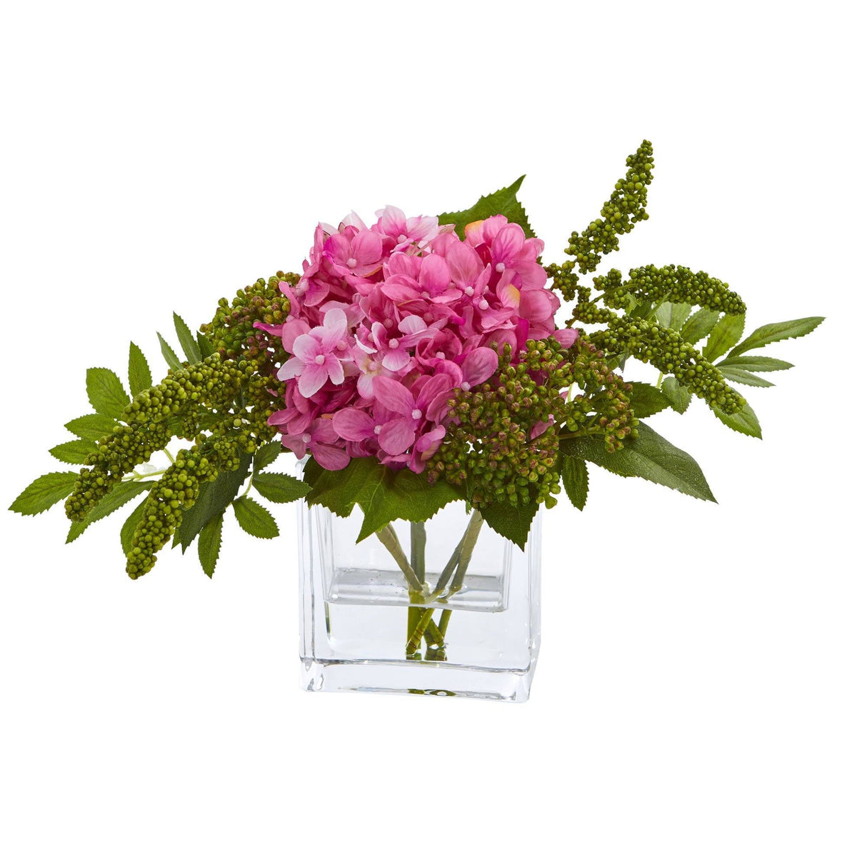 Hydrangea Artificial Arrangement in Vase (Set of 2)