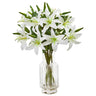 Lily Artificial Arrangement in Glass Vase