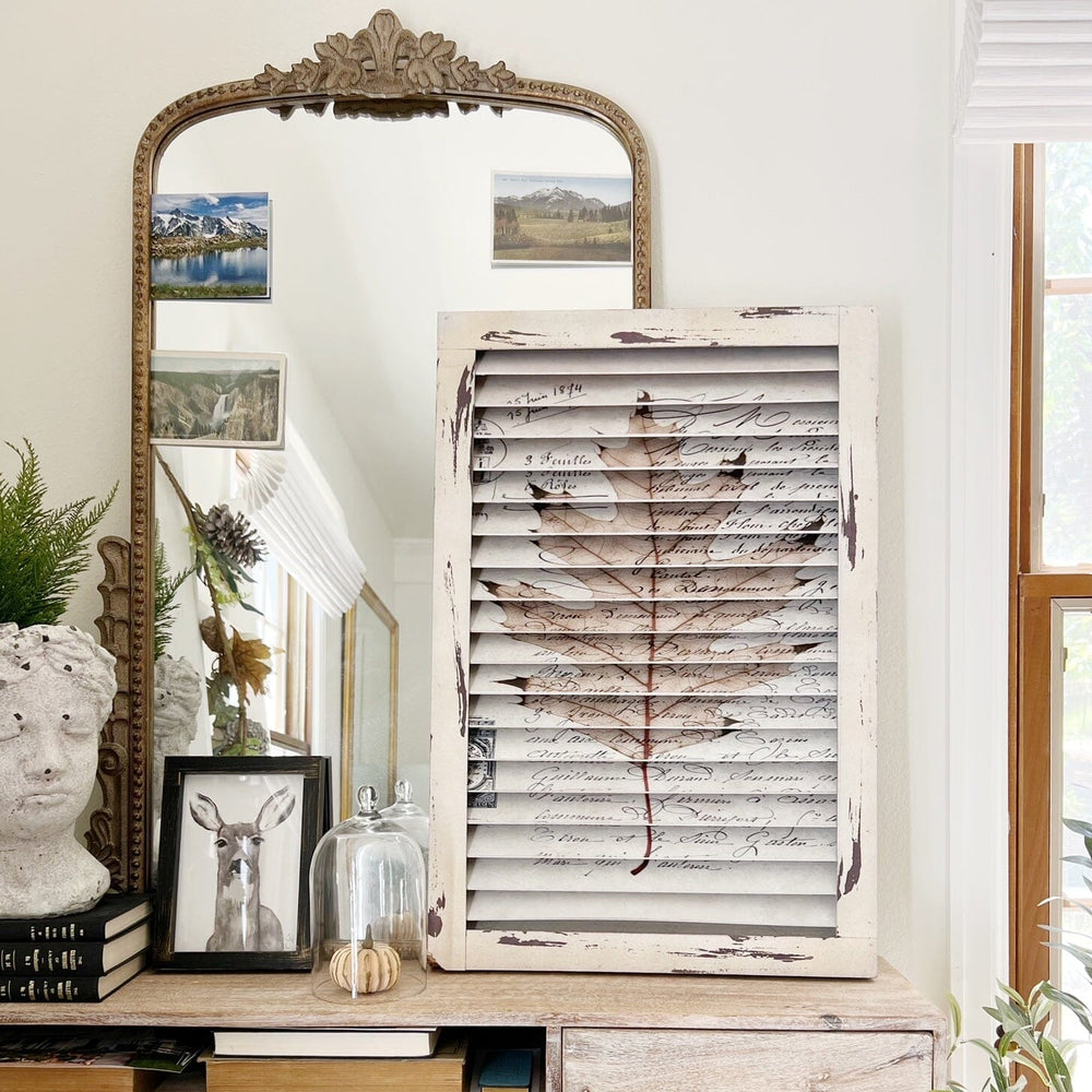 Maple Leaf Window Shutter Wall Décor