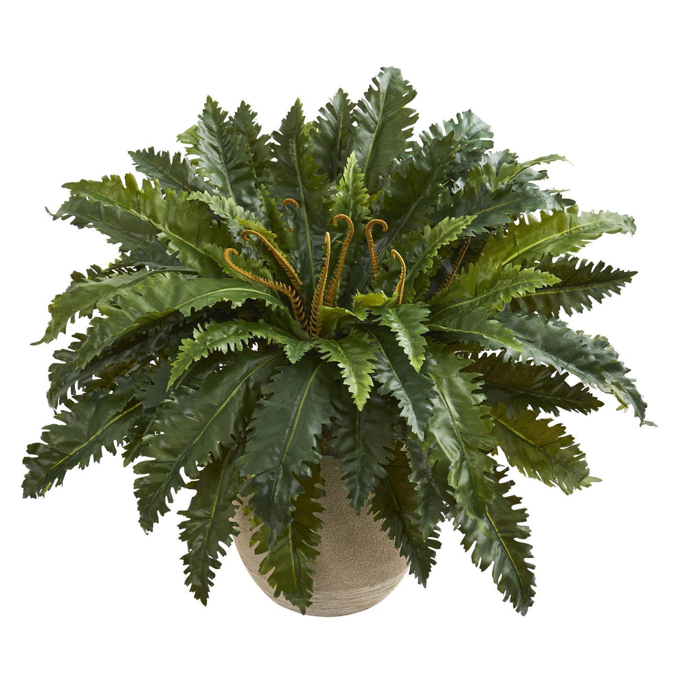 Marginatum Artificial Plant in Sand Colored Planter