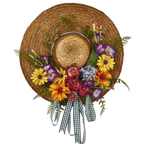 Mixed Flower Hat Wreath