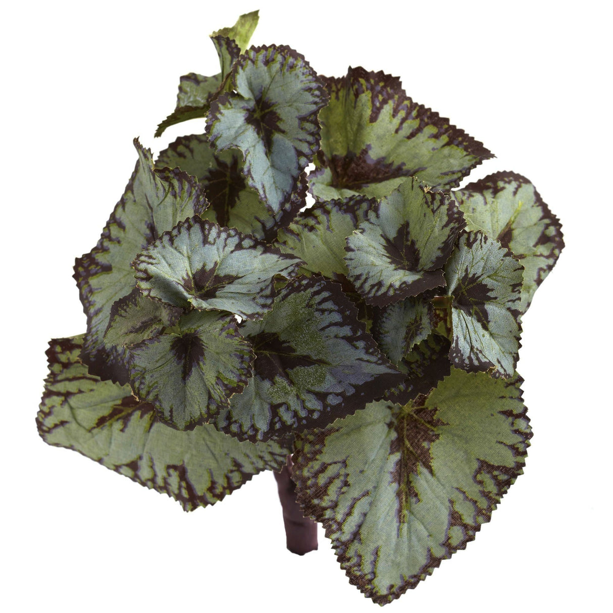 Rex Begonia Artificial Bush (Set of 12)