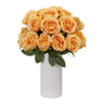 Rose Artificial Arrangement in White Vase