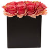 Roses Arrangement in Black Vase
