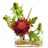 Tropical Flower and Antlers Artificial Arrangement