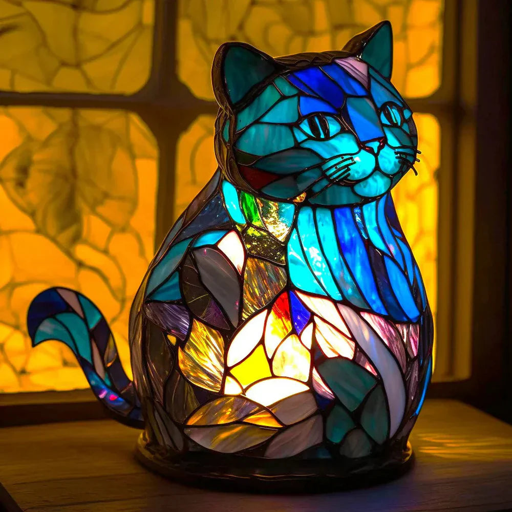 Tiffany Style Animal Table Lamp Stained Glass Art Light E26/E12 Decorative