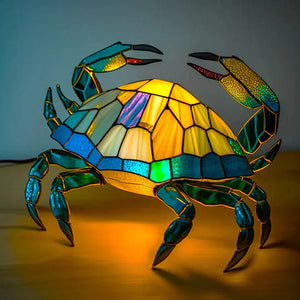 Tiffany Style Animal Table Lamp Stained Glass Art Light E26/E12 Decorative