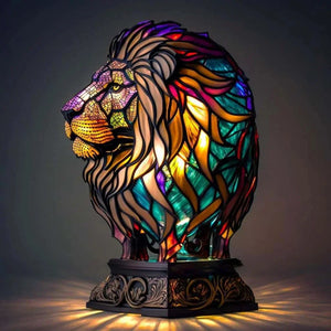 Tiffany Style Animal Table Lamp Stained Glass Art Light E26/E12 Decorative