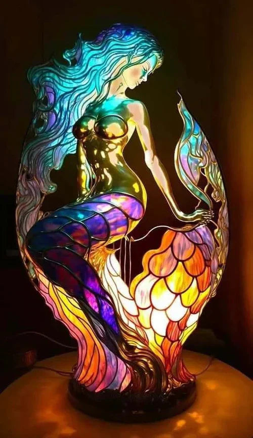 Tiffany Style Animal Table Lamp Stained Glass Art Light E26/E12 Decorative