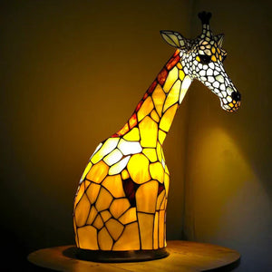 Tiffany Style Animal Table Lamp Stained Glass Art Light E26/E12 Decorative