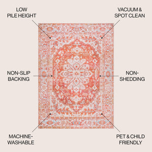 Asa Ornate Medallion Machine - Washable Area Rug - Tuesday Morning - Area Rugs