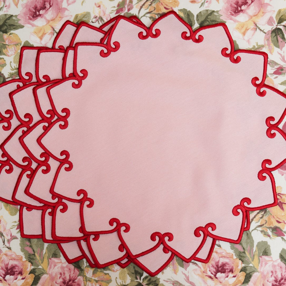 Ashbury Pink Crown Fabric Placemat