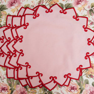 Ashbury Pink Crown Fabric Placemat