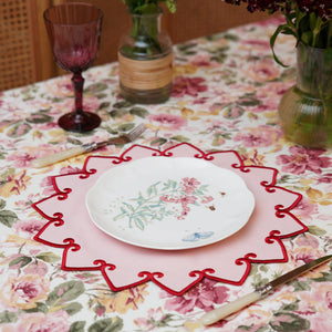 Ashbury Pink Crown Fabric Placemat