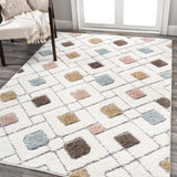Astrid Retro Trellis High - Low Area Rug - Tuesday Morning - Area Rugs