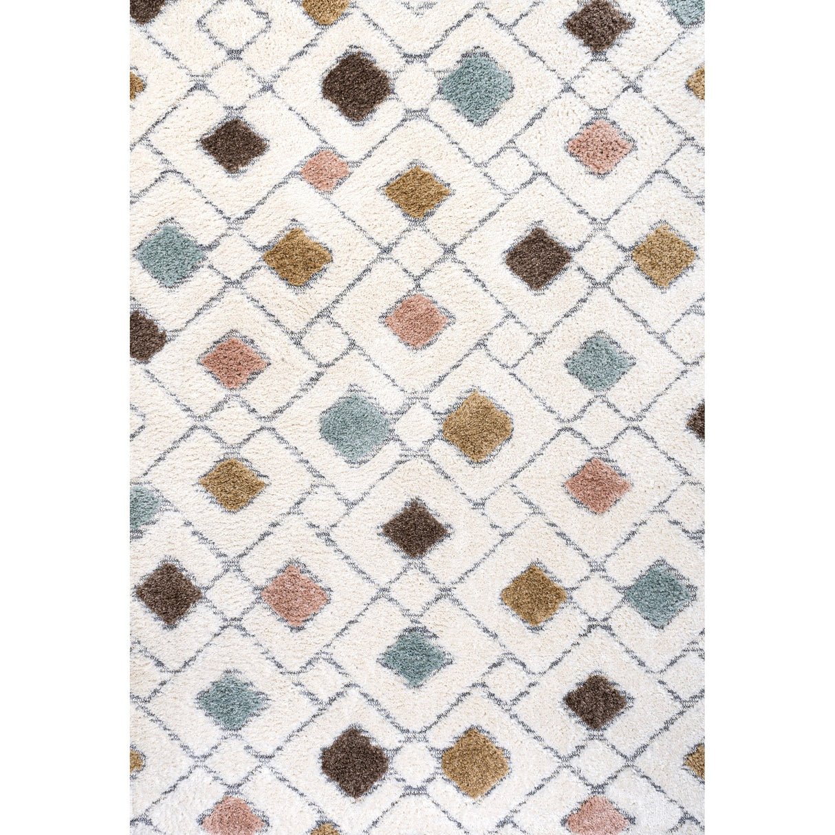 Astrid Retro Trellis High - Low Area Rug - Tuesday Morning - Area Rugs