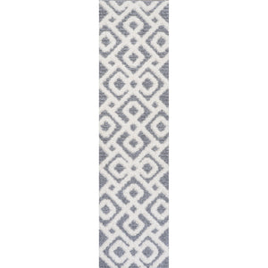 Astrid Retro Trellis High - Low Runner Rug - Tuesday Morning - Runner Rugs