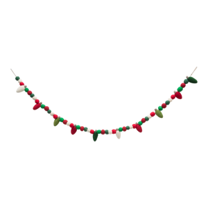 Holiday Felt Ball Garland - 5 Feet long