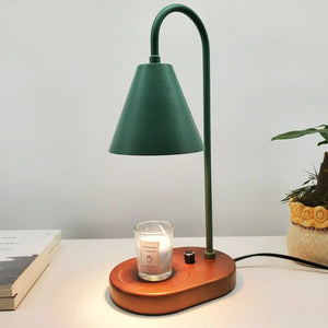Candle Warmer Lamp with Dimmer Wooden Base Electric Candle Heater