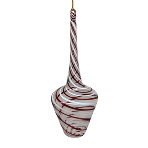 Egyptian Glass Long-Neck Spiral Vase Ornament