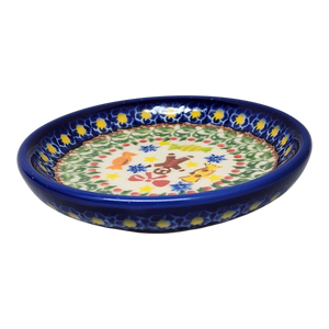 Ceramic Snack Plate - Gingerbread Celebration Pattern