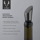 Gunmetal heavyweight bottle stopper by viski®
