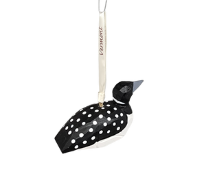 Handcarved Wood Ornament - Spotted Loon