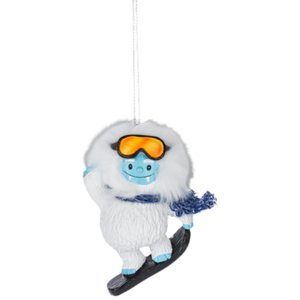 Yeti Snowboarder: A Legendary Winter Warrior Ornament