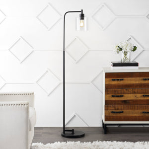 Axel-iron/seeded-glass-farmhouse-industrial-led-floor-lamp-Floor-Lamps