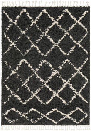 Wallagrass Black Moroccan Shag Rug