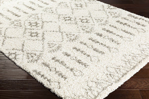 Aylett Beige Trellis Shag Rug - Clearance