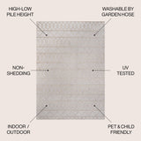 Aylan high - low pile knotted trellis geometric indoor/outdoor area rug - Tuesday Morning - Outdoor Rugs