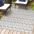 Aylan high - low pile knotted trellis geometric indoor/outdoor area rug - Tuesday Morning - Outdoor Rugs