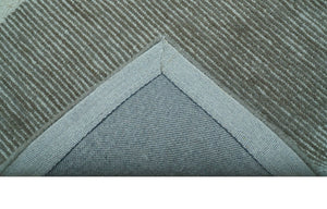 Azure Custom Made Geometrical Charcoal And Gray Hand Tufted Wool  Rug