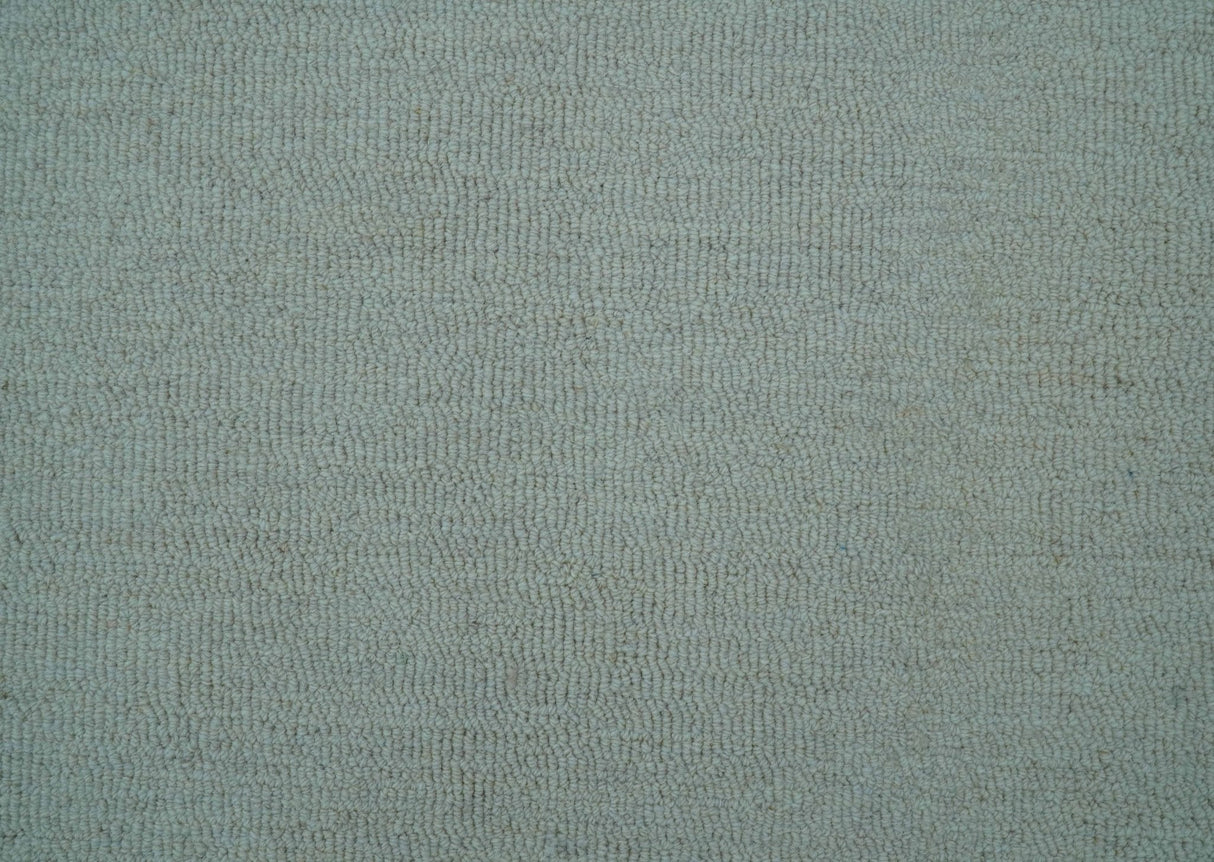 Azure Custom Made Geometrical Charcoal And Gray Hand Tufted Wool  Rug