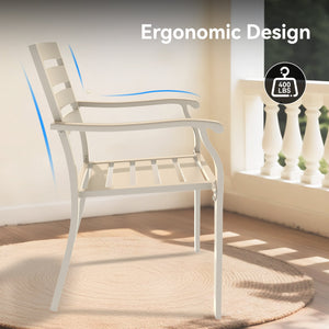 VRSHWO Iron Terrace Dining Chairs, Set of 2
