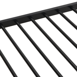 Full Over Full Modern Metal Bunk Bed With Trundle - Black