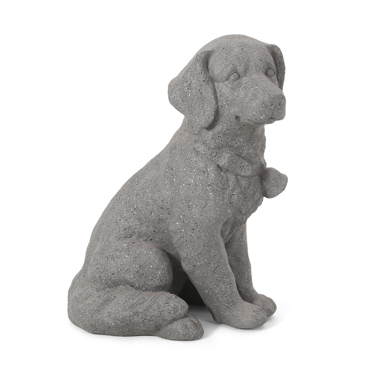MGO Dog Statue, Outdoor Stone Gray, No Assembly Required