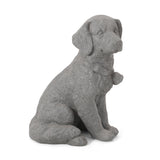 MGO Dog Statue, Outdoor Stone Gray, No Assembly Required
