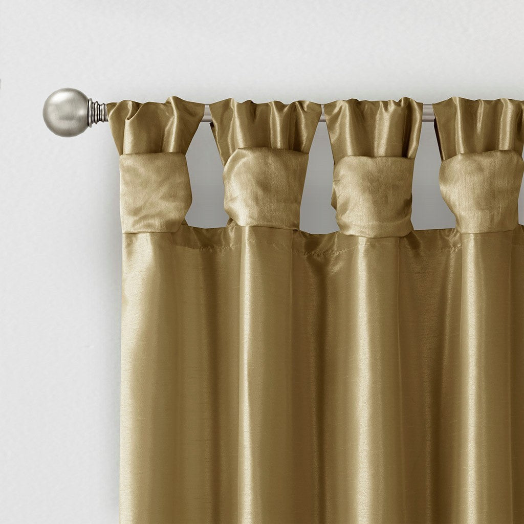 Twist Tab Lined Window Curtain Panel Bronze 50x84'